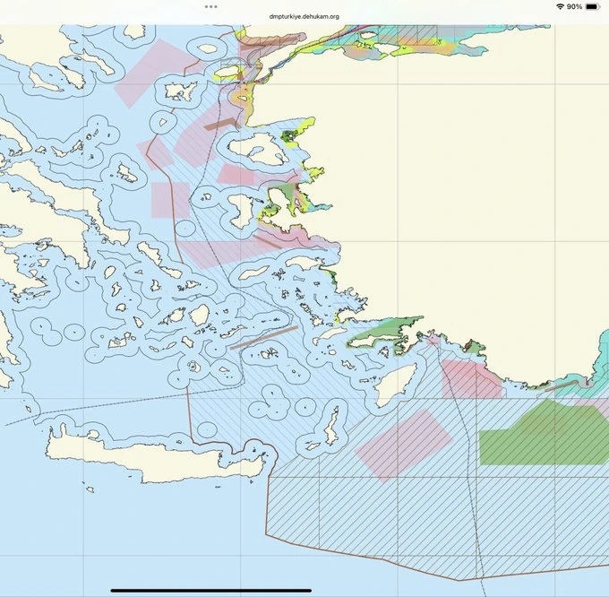 Τουρκικος Θαλάσσιος χωροταξικός χάρτης