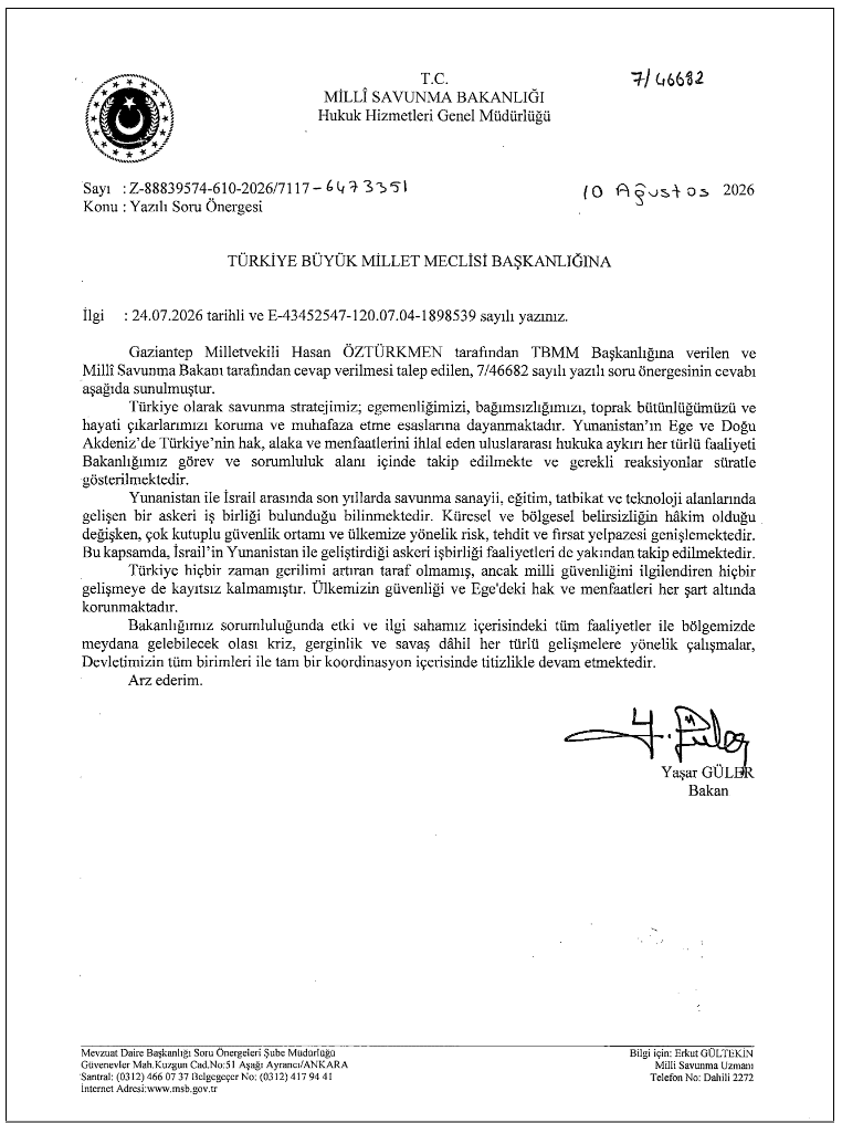 Η Τουρκία καταστρώνει σχέδια για επιθετικές επιχειρήσεις σαν απάντηση στην εμβάθυνση των αμυντικών δεσμών Ισραήλ-Ελλάδας